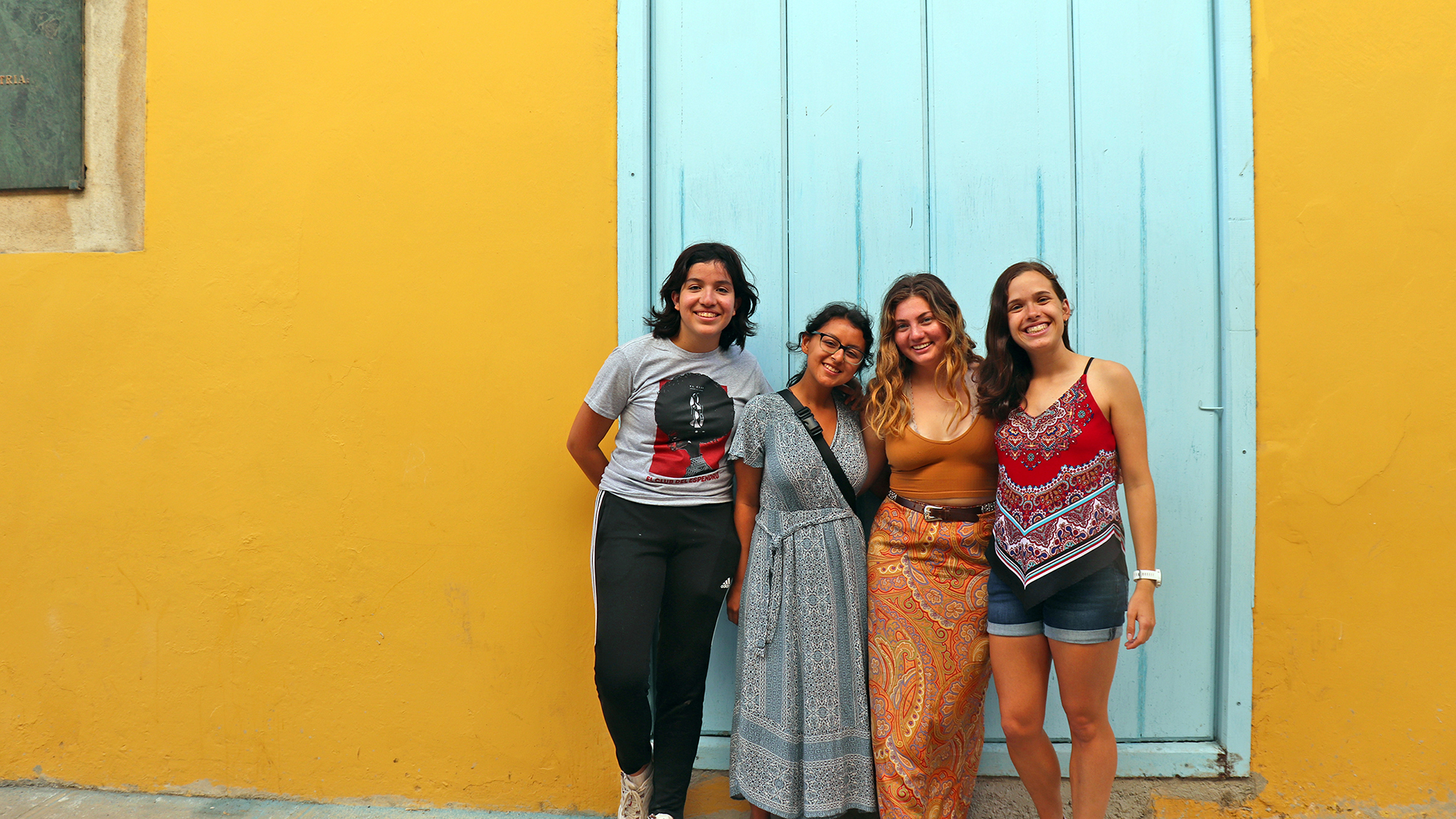 Four Oxford students in Cuba