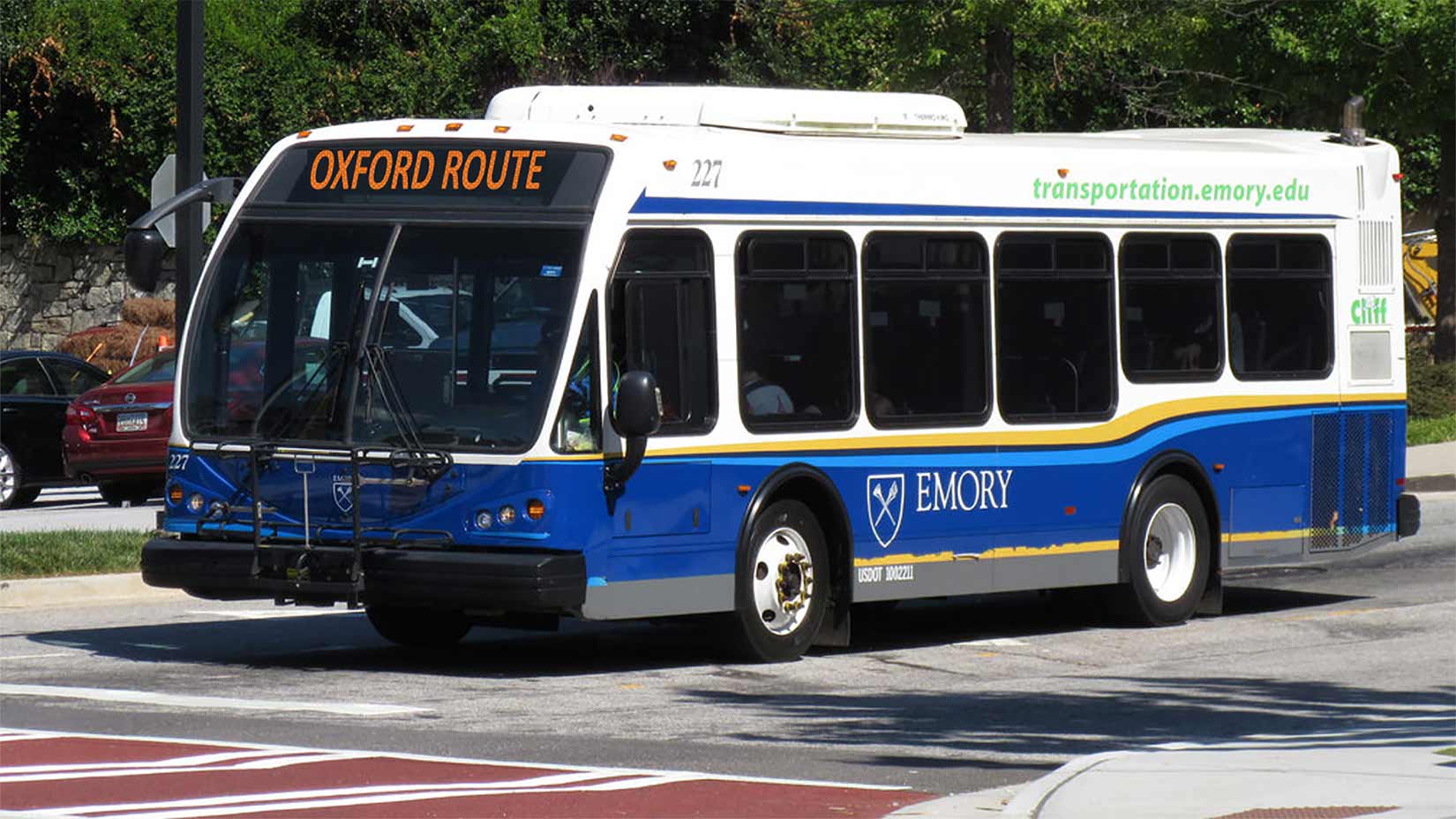 The Oxford shuttle takes students back and forth to the Atlanta campus.