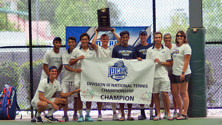 The Oxford College men's tennis team won the NJCAA DIII national championship in May.