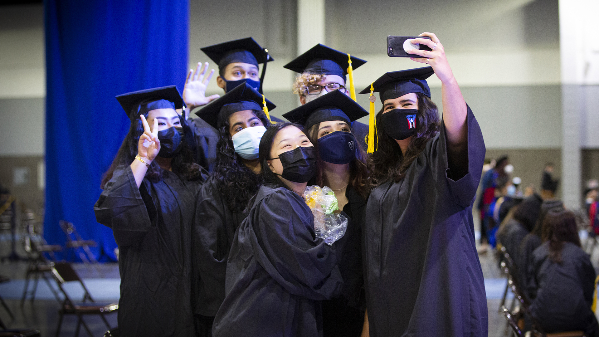 A group of Oxford graduates at the 176th Commencement ceremony