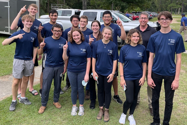 Dr. Henry Bayerle with Oxford student leaders.