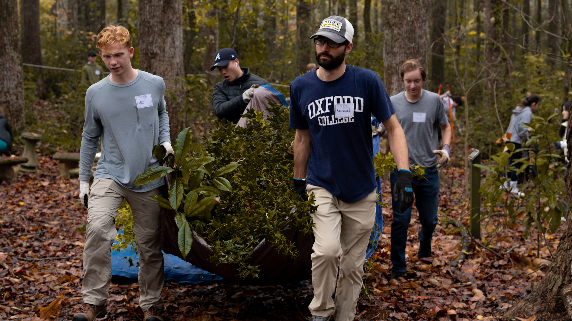 Volunteers tended to the Hearn Nature Trail as part of Emory Cares 2022.
