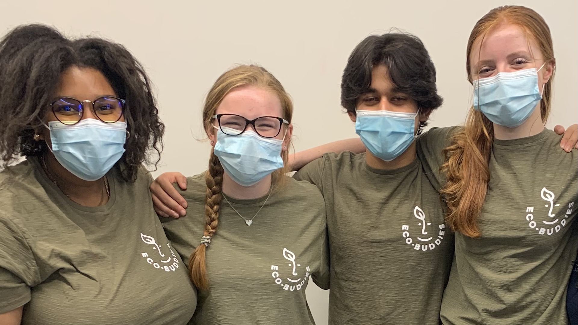 The Eco-Buddy Mask Team - Oxford College students at The Hatchery