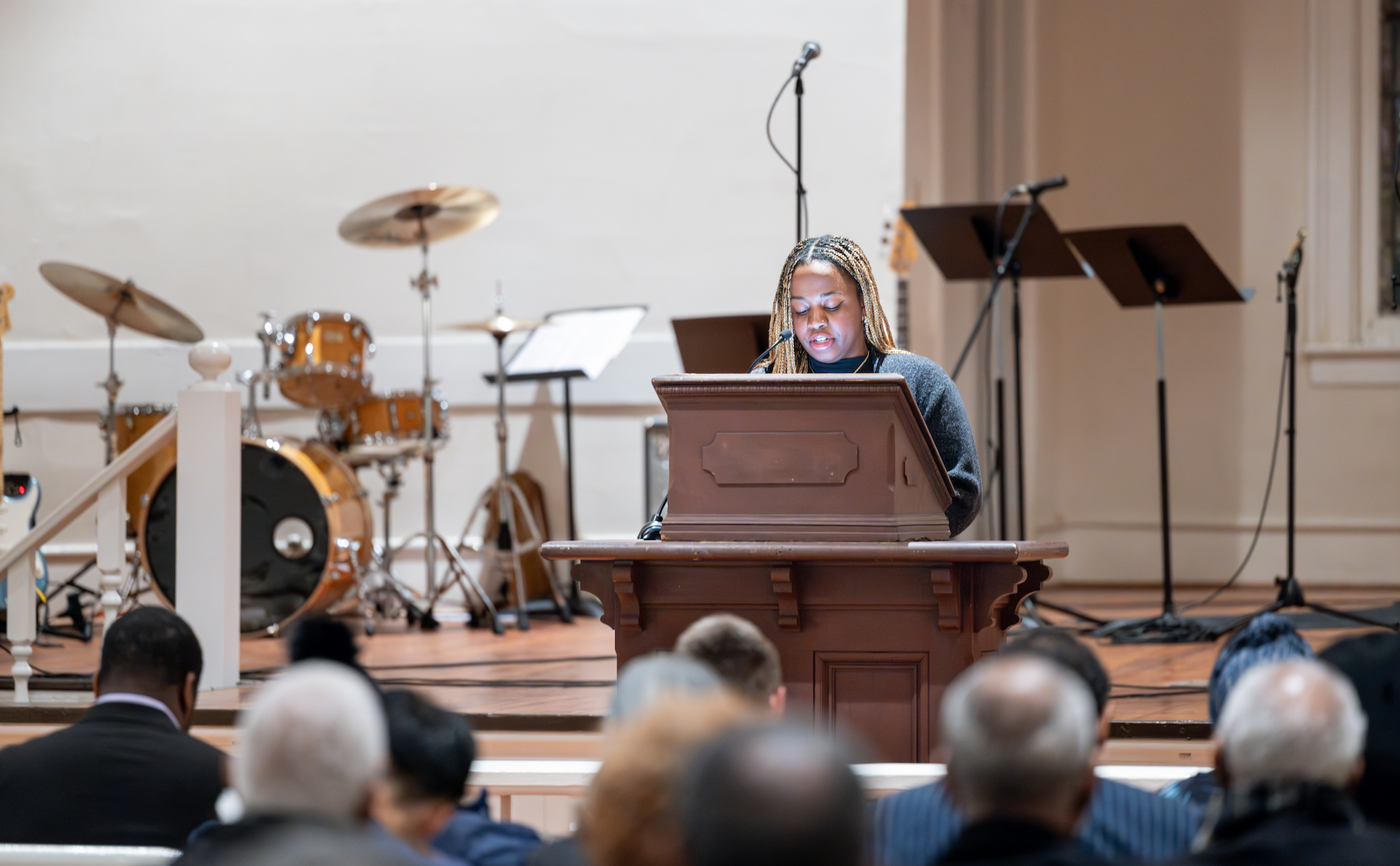 Oxford alumna Mikayla Darville sharing a reflection